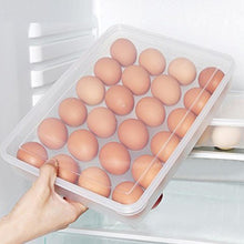 Plastic Egg 24 Grid Storage Container Holder for Refrigerator Egg Tray Holds 24 Eggs (1 Pc)