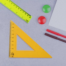 4-Piece Geometry Set, Triangle Ruler Protractor Straight Ruler